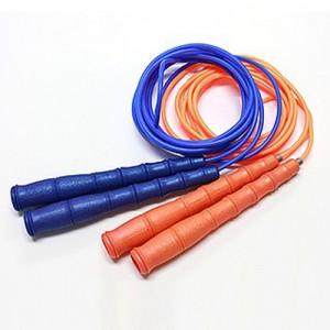 Ss JJR줄넘기-PVC 4.2M 2인 더블덧취/2개/파랑 주황 색상/줄넘기/줄길이조절/스피드줄넘기/단체줄넘기