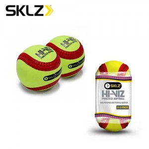 Ss 스킬스-하이비즈 프랙티스 소프트볼2pk (Hi-Viz Practice Softballs 2pk) 구성-볼2개세트/공둘레-약30.5cm 중량-약200g(각) 노랑,빨강 재질-인조피혁,고무/야구/학교/트레이닝/체육/야구공